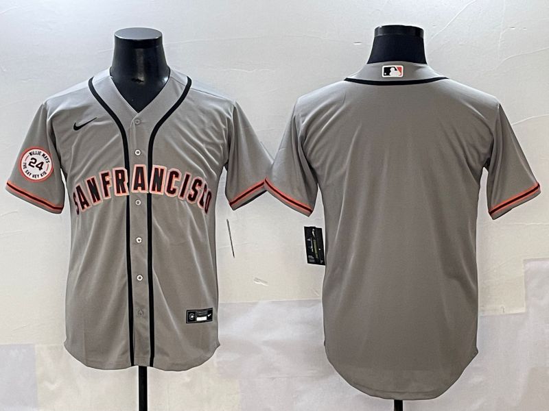 Men 2025 San Francisco Giants Blank Grey Game Nike MLB Jersey style 2